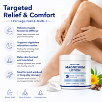 Crème apaisante à la lavande à absorption rapide pour le sommeil doux, crème au beurre de magnésium pour les pieds, les mains, les genoux