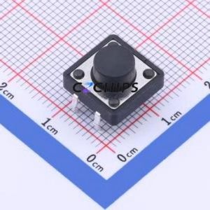 GT-TC152B-H065-L1 Tactile Switch Through hole,12x12mm Switch Single Pole Single Throw Round Button 2.5N Through Hole - Product Image 1