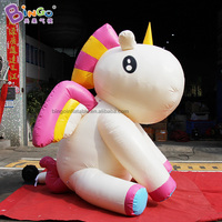 Caballo Inflable Publicitario con Alas, Mascota de Dibujos Animados, Marioneta de Caballo, Caballo Volador Inflable Personalizado para Eventos de Carnaval