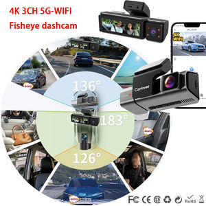 카러버 AI 대시캠 4K GPS 어안렌즈 3채널 5G 와이파이 히든 차량용 <span class=keywords><strong>DVR</strong></span> 트리플 렌즈 비디오 레코더 1년 보증 - Product Image 3