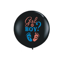 Ballon noir de 36 pouces pour révéler le sexe, ballons confettis avec confettis roses et bleus