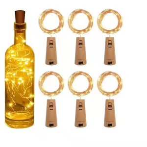 Kolpop - <span class=keywords><strong>Luces</strong></span> Decorativas para Botellas de Vino, 20 LED, Mini <span class=keywords><strong>Luces</strong></span> de Hadas para Interiores, 18 Unidades, Funciona con <span class=keywords><strong>Pilas</strong></span>, Plástico, IP44, Iluminación Navideña - Product Image 1