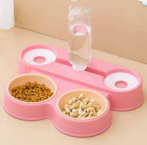 Distributeur d'aliments pour animaux de compagnie 4-en-1 : gamelle pour chat et chien avec réservoir, anti-renversement, antidérapant, facile à nettoyer, design grenouille mignon - Product Image 4