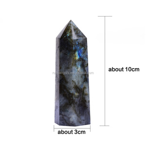 Commercio all'ingrosso Naturale 10*3 centimetri di Grandi Dimensioni Labradorite Punto Oblisk di Cristallo Torre di Pietra Per La Decorazione del Regalo - Product Image 4