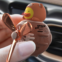 Animaux de dessin animé créatifs désodorisant de voiture ventilateur évent clip rotatif hélice parfum canard pilote ours sortie automatique parfum