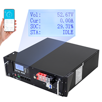 Batterie LiFePO4 à montage en rack de type split avec garantie de 10 ans, 48V/51.2V 5kWh/10kWh, communication CAN/Bluetooth/WiFi, énergie solaire domestique