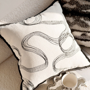 <span class=keywords><strong>Coussin</strong></span> carré en toile à rayures de style chinois antique simple de haute qualité rétro pour le salon canapé - Product Image 6