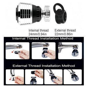 360 Degree Swivel Faucet Aerator Water Saving Faucet <b>Sprayer</b> Water Saving Bubbler <b>Pressurized</b> Faucet Filter Kitchen Accessories - Product Image 2