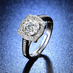 Atacado moissanite joia 1ct clássico casamento noivado anel diamante para mulheres - Product Image 4