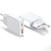 Chargeur GaN PD 20W double port, charge rapide, fin, prise EU, PPS QC3.0 SCP Type C, chargeurs muraux pour Samsung iPhone 15 14