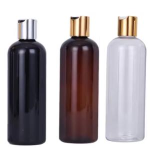 Botellas de Plástico PET Transparentes de 100ml, 200ml, 250ml, 300ml, 400ml, 500ml y 1000ml, con Impresión de Serigrafía, para Champú y Loción, con Tapa Flip - Product Image 1