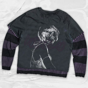 Мужской свитер DiZNEW 2025: уличный стиль, 3D-печать, ретро-эффект потертости, с возможностью индивидуального дизайна узоров - Product Image 2