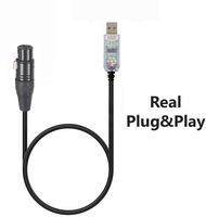 Feanteek USB DMX câble RS485 adaptateur convertisseur 3PIN XLR femelle DMX512 Interface Freestyler logiciel PC contrôle gradateur FT232RL