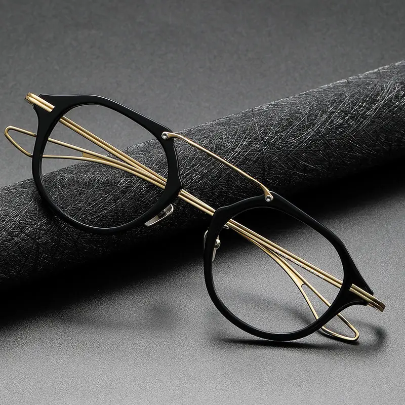 Aushöhlte Tempel Design Mode Brille Klare Rahmen Brillen Gold Temple Vintage Brillen Optische Rahmen