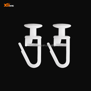 Écologique POM rideau blanc crochet S vague ondulation pli rideau piste coureur crochets à roulettes en plastique rideau crochet accessoires - Product Image 1