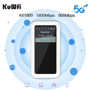 Kuwfi M46-e ax1800 5g e-SIM <span class=keywords><strong>Router</strong></span> di động <span class=keywords><strong>1800</strong></span> Mbps tốc độ cao hiệu suất cao điện thoại di động 4500 mAh pin 5g mini wifi CPE <span class=keywords><strong>Router</strong></span> - Product Image 4