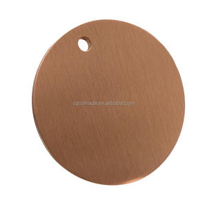 15mm 20mm 25mm 30mm 35mm 無メッキ純銅T2丸型タグ ソフトメタル装飾品 刻印・彫刻用 - Product Image 6