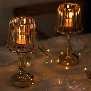 Portavelas Votivas Metálicos LANJO Gold de 15 Pulgadas con Pantalla de Cristal Transparente para Decoración de Fiestas y Eventos - Product Image 6