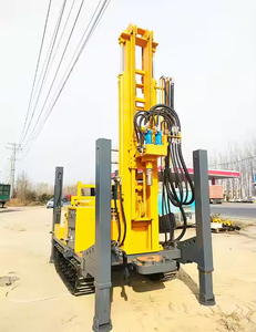 200m 강철 크롤러 장착 회전 물 우물 및 광산 드릴링 장비 펌프 모터 및 베어링 디젤 엔진 공압 암석 드릴 - Product Image 3