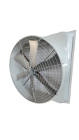Ventilateur d'extraction en fibre de verre 55'' REFINE, rotor externe BLDC, pales en alliage, équipement de ventilation pour élevages