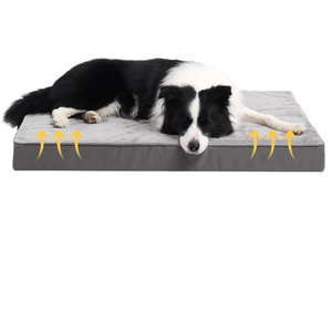 Lit pour animaux de compagnie confortable et luxueux en polyester orthopédique, fabrication sur mesure à deux côtés pour chien - Product Image 1