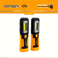 Lampe de travail LED COB portable rechargeable DINGQI 250Lm 10W IP54, magnétique, pliable, 3 modes, pour réparation automobile et atelier