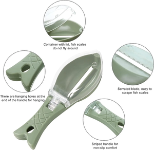 Cuchillo Raspador de Escamas de Pescado al por Mayor, Cepillo para Piel de Mariscos, Herramientas de Limpieza Rápida, Accesorios de Cocina - Product Image 3
