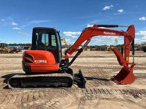 Mini-pelleteuse d'occasion Kubota d'origine japonaise Kx155-5 en stock de 5 tonnes Mini pelleteuse d'occasion de haute qualité avec bulldozer Machine à chenilles - Product Image 6