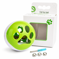 Jouet interactif automatique pour chat avec clochette, lumière LED et son, avec herbe à chat pour chatons et chats d'intérieur