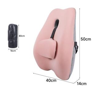 Memory Foam Lordos stütze Sitzkissen mit genähter Rückenlehne Taillen kissen Bequemes Lenden kissen für ergonomisches Sitzen - Product Image 3
