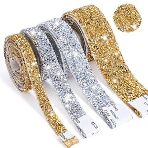 Wholesale Rolls <strong>Resin</strong> Rhinestone Belt Drill <strong>Strip</strong> Double-Sided Adhesive Self-Adhesive - Product Image 1