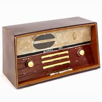 Petit système stéréo ancien de qualité, lecteur de cassettes, enregistreur portable, lecteur transparent vintage