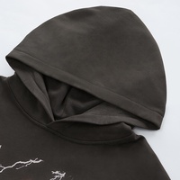 INFLATION 380GSM DTG OEM Sweat à capuche lavé French Terry Patchwork Ourlet irrégulier Sweats à capuche et sweat-shirts pour hommes