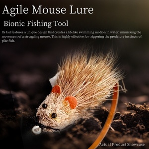 25 señuelos de mosca de ratón flotante ciervo pelo espuma Topwater Predator peces cebos - Product Image 4