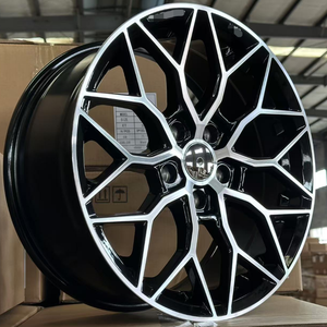 Rueda de aleación de coche de pasajeros estilo Popular 17*7,5 pulido negro 5 agujeros llantas de aluminio para coche OEM al por mayor ruedas de coche - Product Image 2