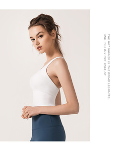 Wholesale Women Criss Cross Ladder Cutout <b>Back</b> Yoga Crop Tanks <b>Low</b> Support Padded Sports <b>Bras</b> Stretch Pilates Athletic Vest - Product Image 5