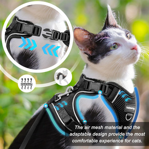 Reflektierende Katzen leine Hund Haustier Brust Weste Geschirr Leinen Weste Set für Hunde katzen Haustier für Outdoor Walking Katzen geschirr und Leine Set - Product Image 2