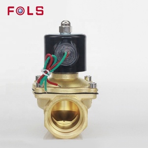 Válvula solenoide de bola de latón DN32 2W-320-32 normalmente cerrada, AC220V, 2 vías, control de alta temperatura, OEM para agua, aceites y aire - Product Image 2