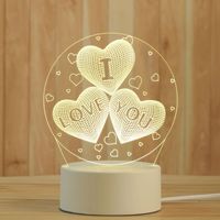 Collection de lampes 3d, décoration de chambre à coucher, veilleuse à Led, cadeau d'anniversaire