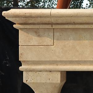 <span class=keywords><strong>Chimenea</strong></span> de travertino antiguo del Viejo Mundo de diseño clásico Simple contemporáneo - Product Image 5