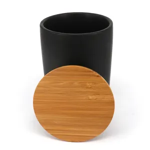 Customized Round Rubber Wooden lids For Jars Glass Candle Blank Matted Cup