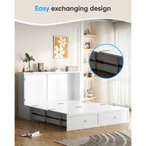 <span class=keywords><strong>Lit</strong></span> escamotable Queen Size avec armoire en bois, station <span class=keywords><strong>de</strong></span> charge USB, <span class=keywords><strong>lit</strong></span> mural moderne pour invités, commode avec tiroirs <span class=keywords><strong>de</strong></span> rangement pour chambre à coucher et bureau à domicile - Product Image 4