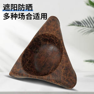 Sombrero de capitán de piel sintética marrón de <span class=keywords><strong>Piratas</strong></span> <span class=keywords><strong>del</strong></span> <span class=keywords><strong>Caribe</strong></span> para Halloween, sombrero de pirata de juego de Carnaval de estilo Vintage para escena de fiesta - Product Image 4