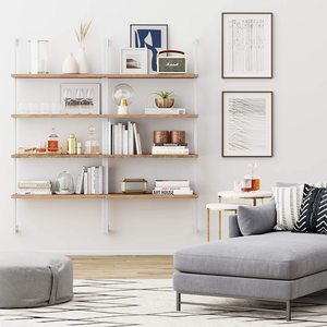 Estantes Flotantes <span class=keywords><strong>de</strong></span> Pared con Marco <span class=keywords><strong>de</strong></span> Metal <span class=keywords><strong>de</strong></span> Tubo Industrial <span class=keywords><strong>de</strong></span> 4 Niveles con <span class=keywords><strong>Madera</strong></span> <span class=keywords><strong>Natural</strong></span> - Product Image 5