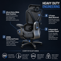 Chaise de bureau ergonomique confortable avec coussin épais de 18 cm, pivotante, réglable en hauteur, conforme CE EN 1335, approvisionnement en gros direct usine
