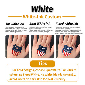 BX origine femminile tatuaggio corpo temporaneo grande lungo GQB01 a 100 Tjatse Gang teschio drago Phoenix corna sataniche diavolo carta bianca - Product Image 3