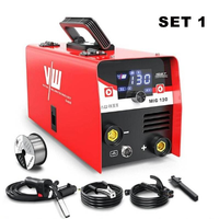 VECTOR 220V Machine à souder MIG ARC sans gaz compacte, soudeuse à inverter portable MIG130