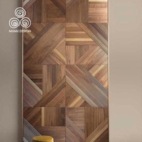 MUMU Revêtement mural en bois extérieur, lattes en bois, panneaux muraux intérieurs pour la maison