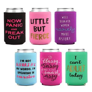 Nouveau porte-canette en néoprène OEM personnalisé pour usine, style classique, pour bière, boisson, café, tasse, bouteille, avec logo imprimé par sublimation - Product Image 1