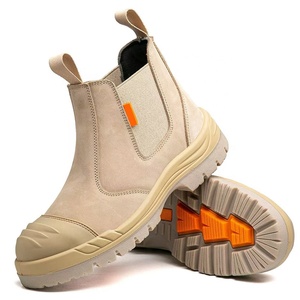 Bottes de travail tactiques SFA3 beige Chelsea avec protection anti-perforation, vente en gros en vrac, MOQ - Product Image 3